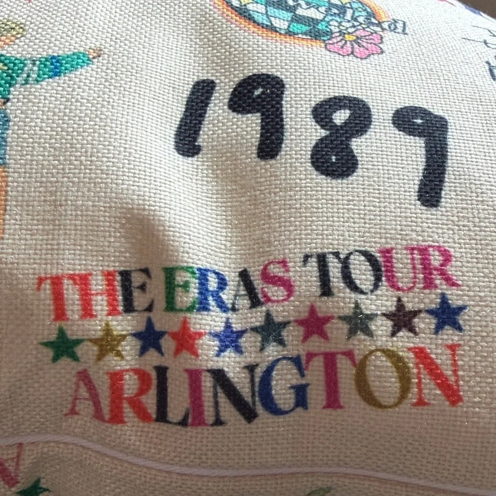 Taylor Swift Eras Tour Pillow Arlington TX Fan Made Merch 18x18